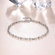 Saturday Fortune (ZLF) PT950 platinum bracelet for women, simple twisted piece, beaded bracelet, platinum bracelet, 3.52g 16cm + tail chain 2cm