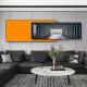[Sales of over 10,000] Bestis modern minimalist living room decoration painting sofa background wall hanging painting black and white photography entrance bedroom bedside mural architectural aesthetics - Type A [40*100] large + [30*100] small = total length 150