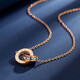 BJYL rose gold necklace for women, not easy to fade, clavicle chain, fashion jewelry, birthday gift for girlfriend, best friend, Roman ring - rose gold