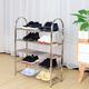 Lunar exploration stainless steel shoe rack simple home indoor good-looking dormitory door multi-layer shoe storage cabinet 2025 storage rack three layers long 45 cm (four poles)