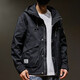 Romon Jacket Men's New 2024 Spring and Autumn Work Jacket Fashion Fashion Marca de Autumn Fashion Spring and Autumn Gran tamaño Copa casual 1502 Chaqueta blanca XL Tamaño