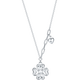 Saturday Fu PT950 platinum necklace women's four-leaf clover pendant birthday gift B0614068 about 3.58g
