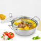 Xiaoyu thickened stainless steel hot pot pot noodle pot soup pot Korean household induction cooker universal pot clear soup hot pot 28cm