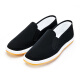 Tongsheng y viejos zapatos de tela de Beijing para hombres y verano de primavera y verano, suela, suela de un solo pie, transpirable, casual de mediana edad, anciano, tendón de carne de res zapatillas para hombres para hombres para hombres, estilo clásico negro 42 42