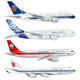 菲利捷飞机模型C919中国客机仿真模型民航摆件航空波音737国航东南航模 厦门航空B757-47cm
