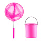 Zhenyou (Grsaed) children's copy net set stainless steel rod telescopic small fishing net dragonfly insect net folding fishing bucket fishing gear