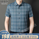 Shenghuaju Gklvckboos Wangfeng Clothing Light Luxury Men's Narkless Silk Silk Shirt Traid Handsome y elegante 9901 Green 190/4xl [Peso recomendado 190-210Jin [Jin equivale a 0.5 kg] desgaste]