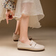 
Kanglibi genuine leather soft sole mother shoes single shoes middle-aged and old comfortable and not tired leather shoes middle-aged and old young and non-slip women's shoes spring and autumn style 671 single shoes off white super soft mother shoes 38