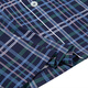Mr. Aimu [gleicher Stil im Einkaufszentrum] 22SS verwöhnt seidige Plaid-Männer-Pyjamas Home Revers Strickjacken kurzärmelig NS41F684 Dunkelblau Plaid YH8 XL (175)