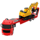 Double Eagle 1:26 Elektrische drahtlose Fernbedienungssteuerauto-Spielzeugauto-Auto Boy Flatkettfahrzeugwagen Transportwagen Big Construction Vehicle Kindergeburtstagsgeschenk Fernbedienungsanhänger + Manuelles Bagger Set E663-001
