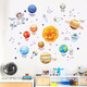 
54 small stickers for space astronauts in the universe space astronauts kindergarten self-sticking wall stickers planet solar system roaming the universe 9276