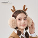 Chenghu Snail Winter Winter warmes Ohr süßes Geweih Ohrdecke Stirnband Ohrdecke Plüsch Ohr Cover Ohrhörer -Ohrhörer Weihnachtsgeschenk Khaki Antlers Style Erwachsener pro Größe