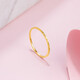 Saturday Fortune (ZLF) 18K gold ring for women, simple gold plain ring, simple holiday gift for girlfriend, No. 11 (0.4-0.7g)