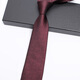 CKPrive 8cm wide burgundy zipper tie for men, groom and wedding, dark red mulberry silk, easy to pull, no knotting, zipper style