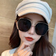 Mijilin 2022 new style sunglasses for women, sun protection, slimming, large frame, fashionable Korean version, Internet celebrity, same style, versatile sunglasses, white glasses + mirror box + mirror cloth