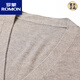 Romon (Romon) Frühlings- und Herbst Strickwoll-Strickjacke mit mittleren Altersmännchen mit langärmeligen V-Ausschnitt-Taste Pullover Jacke Grau K007 XL 175140-155jin [Jin ist gleich 0,5 kg]
