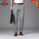Pierre Cardin (Pierre Cardin) Pantalones casuales de seda de mulberry Pantalones de verano de patas rectas de verano Pantalones elásticos de la delgada