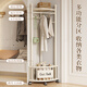 Wooden bottle corner clothes hanger floor-standing bedroom home clothes hanger corner clothes hanger simple clothes hanger light luxury coat rack cream white