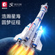 Space Shuttle Rocket Building Block Space Station Space Core Cabin Astronaut Assembly Model Boy Children's Day Toy Tianwen 1-4 figures 1098 particles