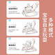 优乐博（ULOP）哄娃神器婴儿摇摇椅0-1岁宝宝玩具多功能哄睡摇椅新生儿满月礼物 粉色【餐盘+遮阳篷+万向轮】