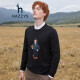 Haggis HAZZYS autumn and winter men's tops youthful casual round neck sweater for men ABYZD01DX52 black BK170/92A46