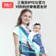 Newbell Baby Carrier Waist Stool Front Embrace Baby Baby Multi-functional Newborn Carrier Horizontal Holder Child Holder [Extreme Model-Exclusive for Newborns, Soothing and Sleeping, No Cost of Waist] Nasesi Blue