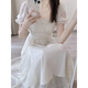 NY-RCE French White Fairy Kleid für Frauen im Sommer Neue Superfee Prinzessin Kleid sanftes Stil langer Rockkleid M [90-100jin [Jin gleich 0,5 kg]]