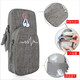 BOSTANTEN mobile phone bag, running arm bag, sports fitness night running marathon, men's and women's morning running wristband mobile phone bag, gray