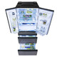 Panasonic NR-F673WX-X5 659 litres Réfrigérateur multi-portes importé d'origine au Japon, fabrication automatique de glace automatique refroidie par l'air, stérilisation nanoyi x et nettoyage des odeurs, panneau de verre miroir Agate Black