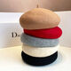 Gongbaicao Beret Frauen Herbst und Winter Mode lässig vielseitig dreidimensional dicke südliche Hut Beret Top Hut mittelrosa