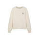 Teenie Weenie bear autumn simple round neck pullover sweatshirt college style short top casual fashion women milk white M (165)