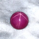 Chinese Valentine's Day gift starlight gem Burmese red loose stone round flat bottom smooth inlaid round (8.0mm)