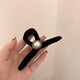Xiangwan hairpin hairpin Hepburn grab clip elegant temperament hairpin women's large flocked shark clip back of the head grab hairpin headwear