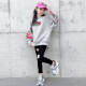 Disney (Disney) Girls Sweatshirt Spring and Autumn Children's Clothes 10-15 Years Old Girls Autumn Clothes Strawberry Bear Long Sleeve Student Autumn Top Gray 160 Recommended Height 150-160 Age 12-14 Years Old