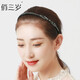 Pretty three-year-old hairband for women with teeth, non-slip headband, rhinestones, elegant pressed hair accessories, face wash headband, adult hairpin, champagne color