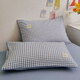 Playboy (PLAYBOY) four-piece bed skin-friendly summer ins Nordic style bed sheet quilt cover soft and comfortable single student dormitory bedding blue small grid 1.8m bed sheet style four-piece set (200*230cm quilt cover)