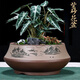 Yixing lila Tonblüten Pot Keramik Haushalt Einfacher runde große, mittlere und kleine Durchmesser Baum Bonsai Topf 693 Schalen kleiner roter Topf mit Kunststoffschale + Abflussnetz