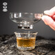 Rong Shan Tang Wood Glass Glass Inlaid Silver Tea Strainer Large Transparent Tea Strainer Bracket Tea Strainer Tea Set Accessories Silver Bead Glass Tea Strainer