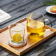 Mesni thickened glass tea cup water cup tea separation cup tea cup flower tea cup tea set cup
