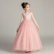 Dev Ake children's dress girl princess skirt host high-end piano performance evening dress little girl wedding summer big boy BX683 long sleeveless pink 120 (recommended 34-40 Jin [Jin equals 0.5 kg])