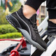 Nouvelles chaussures de protection contre le travail anti-statique Baidun pour hommes épaissis de tête en acier à semelle douce et anti-odeurs en acier de la tête anti-odor travail de sécurité de sécurité pétrochimique Chaussures 702 gris noir [anti-schash et anti-smashing] 41 41