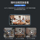 超高清4K小巧型无线摄像头家用免插电手机远程监控无线wifi针摄头 4K超清人体感应录像WiFi版+白色 128G内存(循环保存录像约30天)