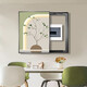 
Chengzi Nordic vertical meter box decoration painting modern simple flower cover distribution box hanging painting power switch electric box painting K12213 [vertical version] 50*70cm (block 40*60) hydraulic black frame