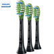 飞利浦（PHILIPS） 电动牙刷头替换头钻石系列适配HX9924HX9903HX9911HX9912HX9954HX9924 3支 黑色亮白型装HX9063/96