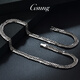 GsunG platinum necklace men's atmospheric PT950 double set horsewhip chain Xiping chain platinum men's necklace Cuban clasp chain about 60 grams customized priced by the gram