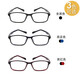 Kristalllesebrille Kristall Stein Lesebrille Männer und Frauen Neue Steinlinse HD ältere Gläser alle schwarz/150 Grad
