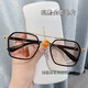 Zuo Santa Fe's new Douyin Chen Weiting sunglasses for men, driving glasses, ultraviolet, Korean style, handsome, fashionable and domineering sunglasses, bright black gold, black and gray lenses, high cost performance, sunglasses + mirror bag + mirror cloth
