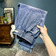 2025 spring and summer thin elastic waistless jeans men's lace-up simple loose large size casual elastic harem pants light blue 675 thin model 36 (recommended 165-185Jin [Jin equals 0.5 kg])