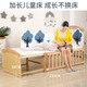 
Zhibei baby crib solid wood multi-functional diaper table newborn baby splicing mobile children's bed ZB698+ mattress