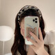 Xiangwan headband, flocked small flower headband, cross mesh headband, women's high-end outing headwear, crushed hairpin